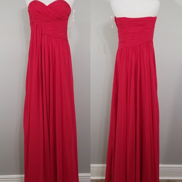 Nwt Jill Stuart Dress Sweetheart Strapless Ball Gown Size 10 Womens Red New $458 - Picture 3 of 15